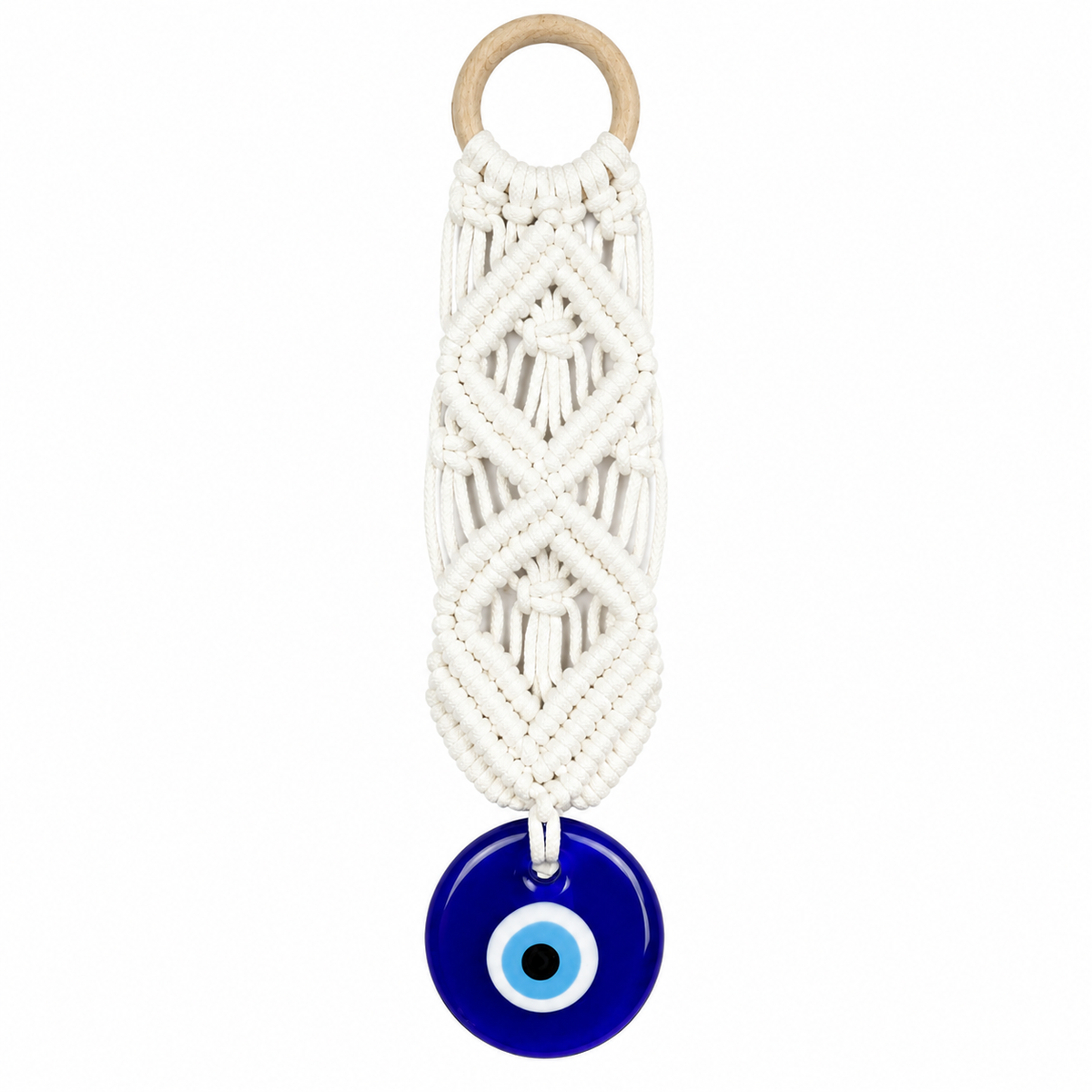 Crochet evil eye door hanger for home protection, Kharze Zarka