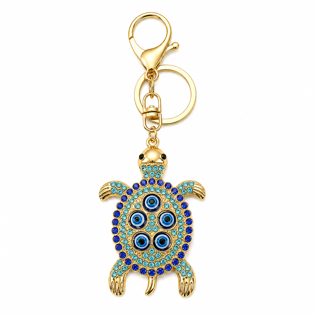 Protected in my Shell evil eye keychain, view 2, Kharze Zarka
