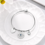 Charm Around evil eye bangle, view 2, Kharze Zarka