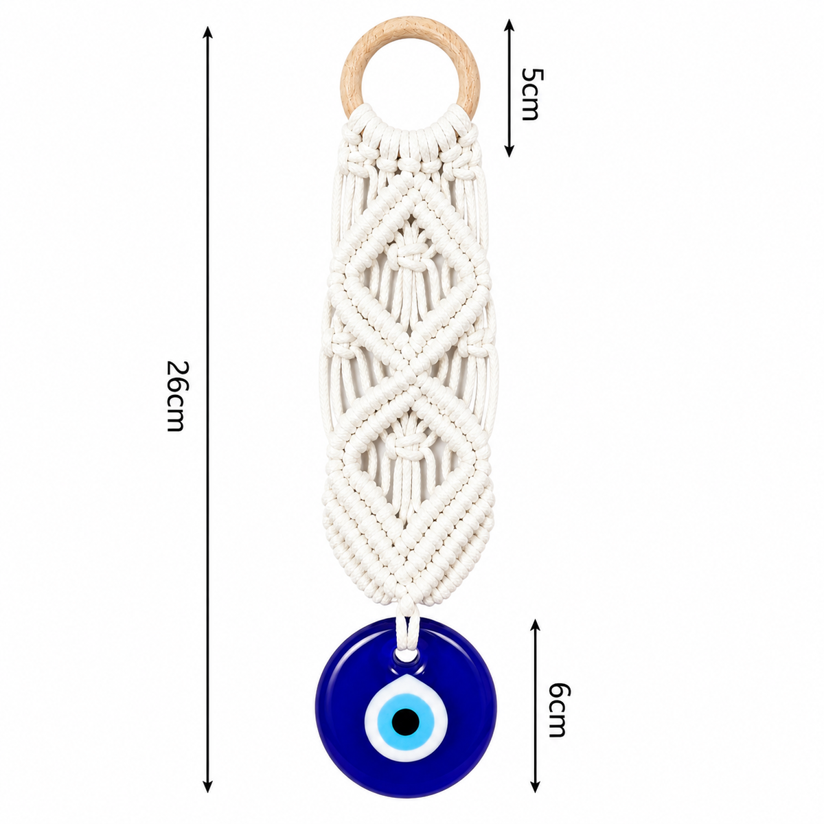 Fortune Follows evil eye door hanger, view 2, Kharze Zarka
