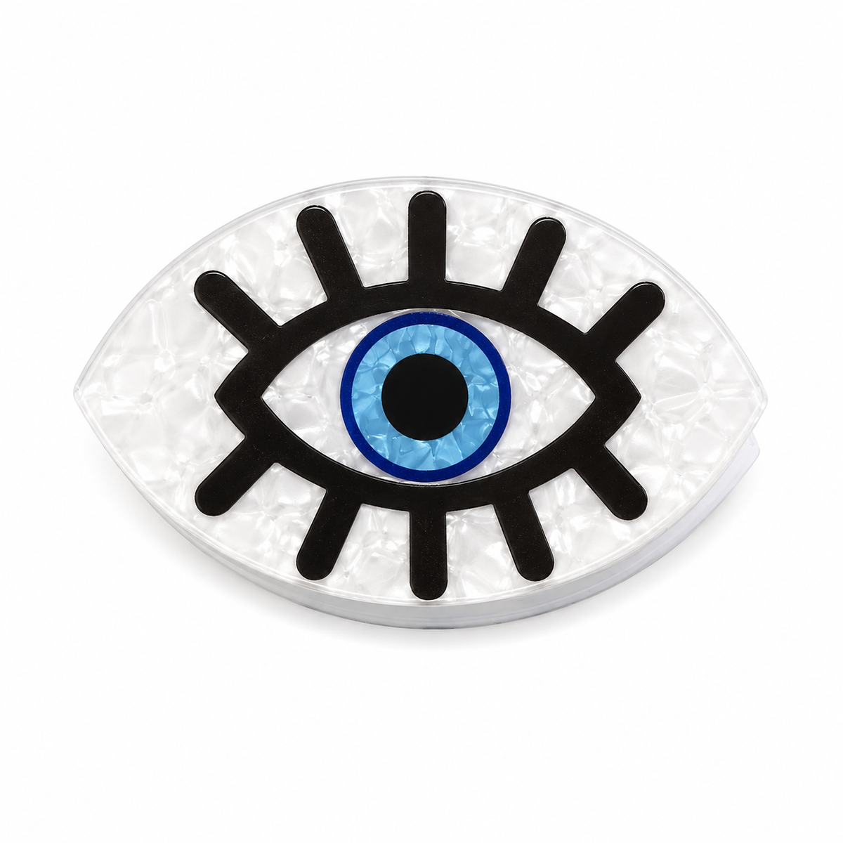 Evil eye hair clip for half-up styles, Kharze Zarka