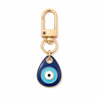 Evil eye bag charm, tarnish-free, Kharze Zarka