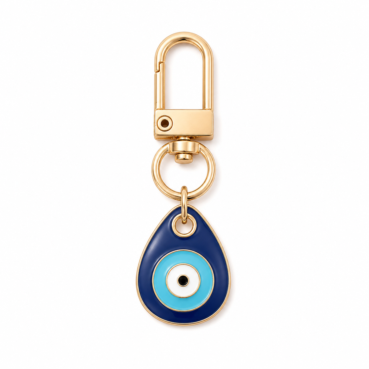 Evil eye bag charm, tarnish-free, Kharze Zarka
