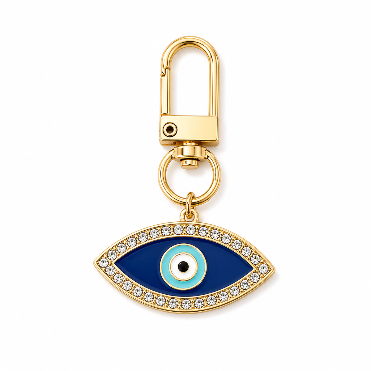 Glow and Shine evil eye bag charm, view 2, Kharze Zarka
