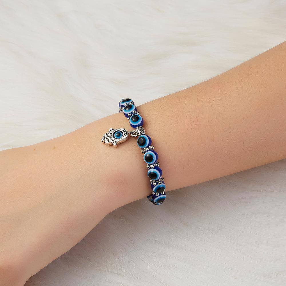 Hands Down evil eye bead bracelet, view 2, Kharze Zarka