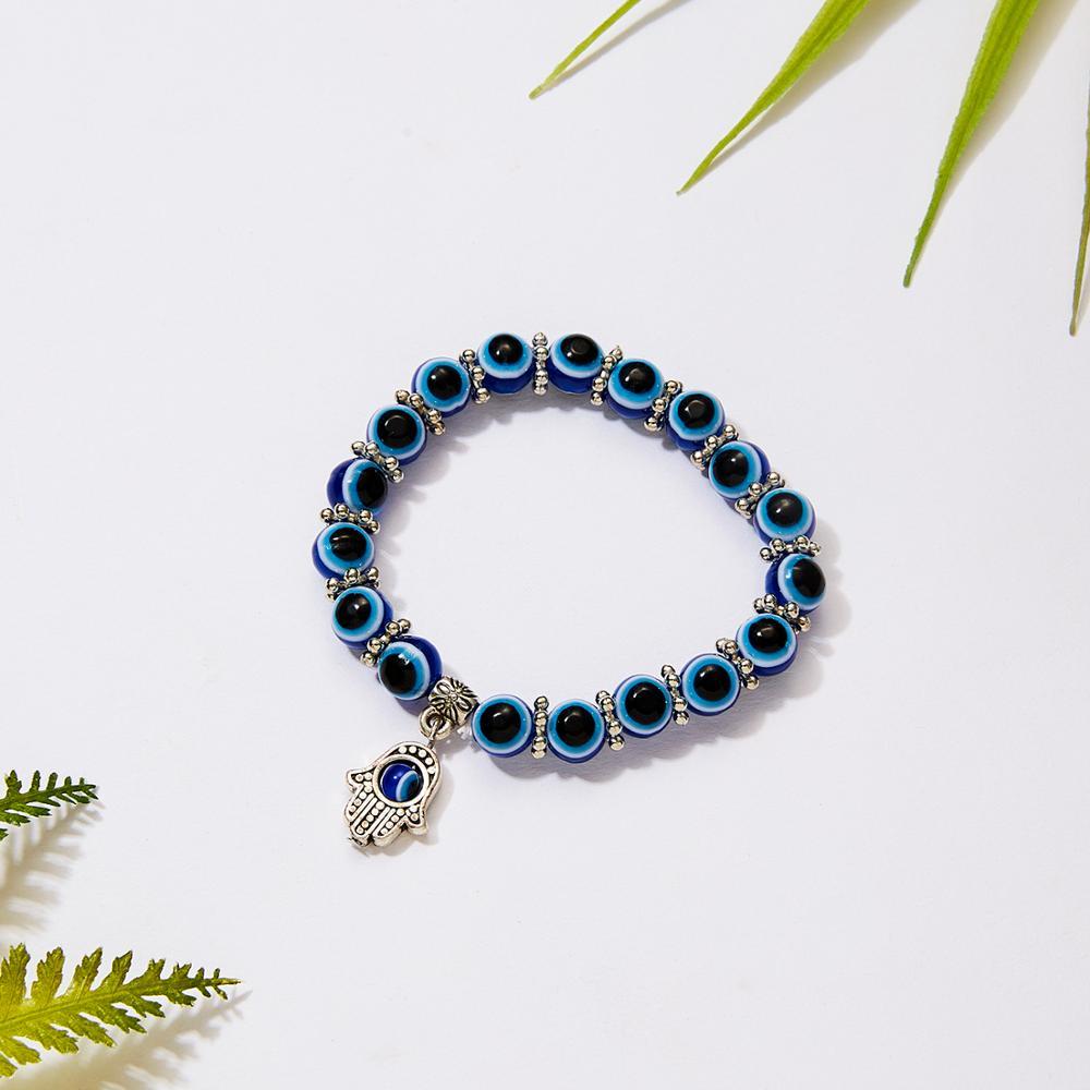 Hands Down evil eye bead bracelet, view 5, Kharze Zarka