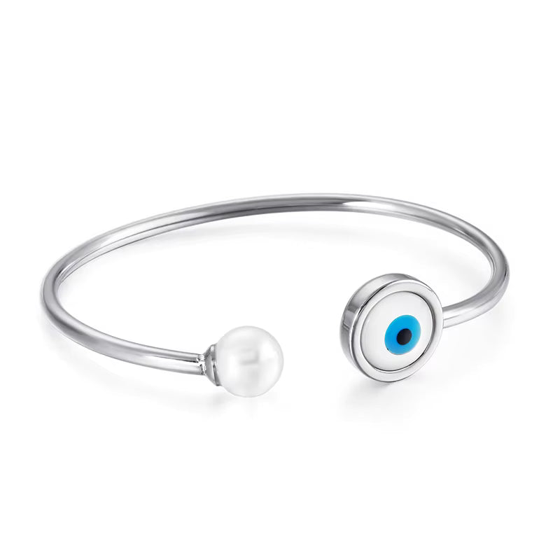 In the Loop evil eye bangle, view 3, Kharze Zarka