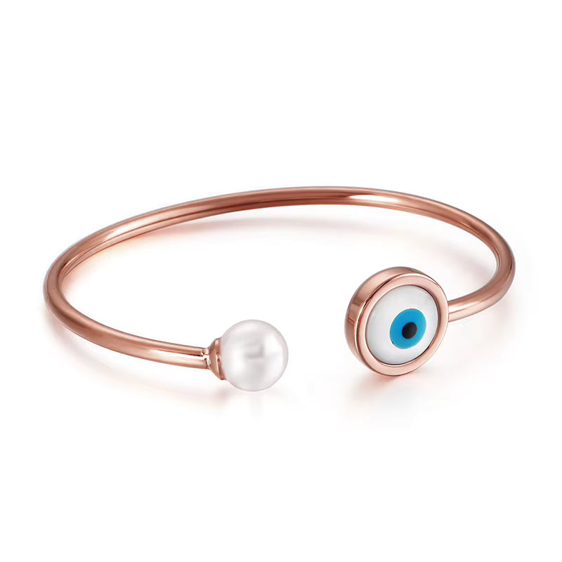 In the Loop evil eye bangle, view 2, Kharze Zarka
