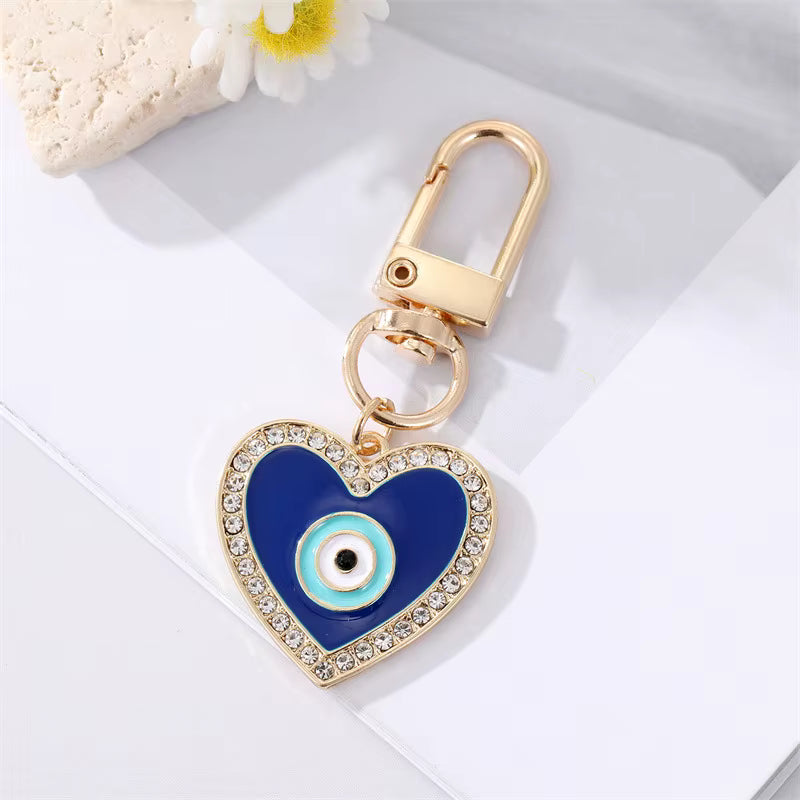 Glow and Shine evil eye bag charm, view 4, Kharze Zarka