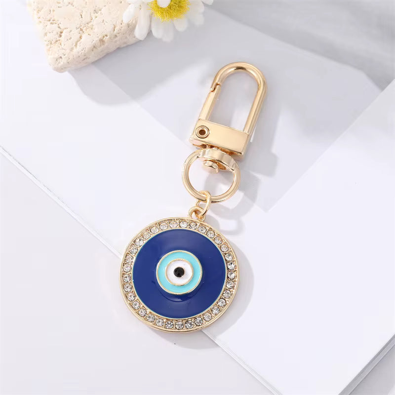 Glow and Shine evil eye bag charm, view 6, Kharze Zarka