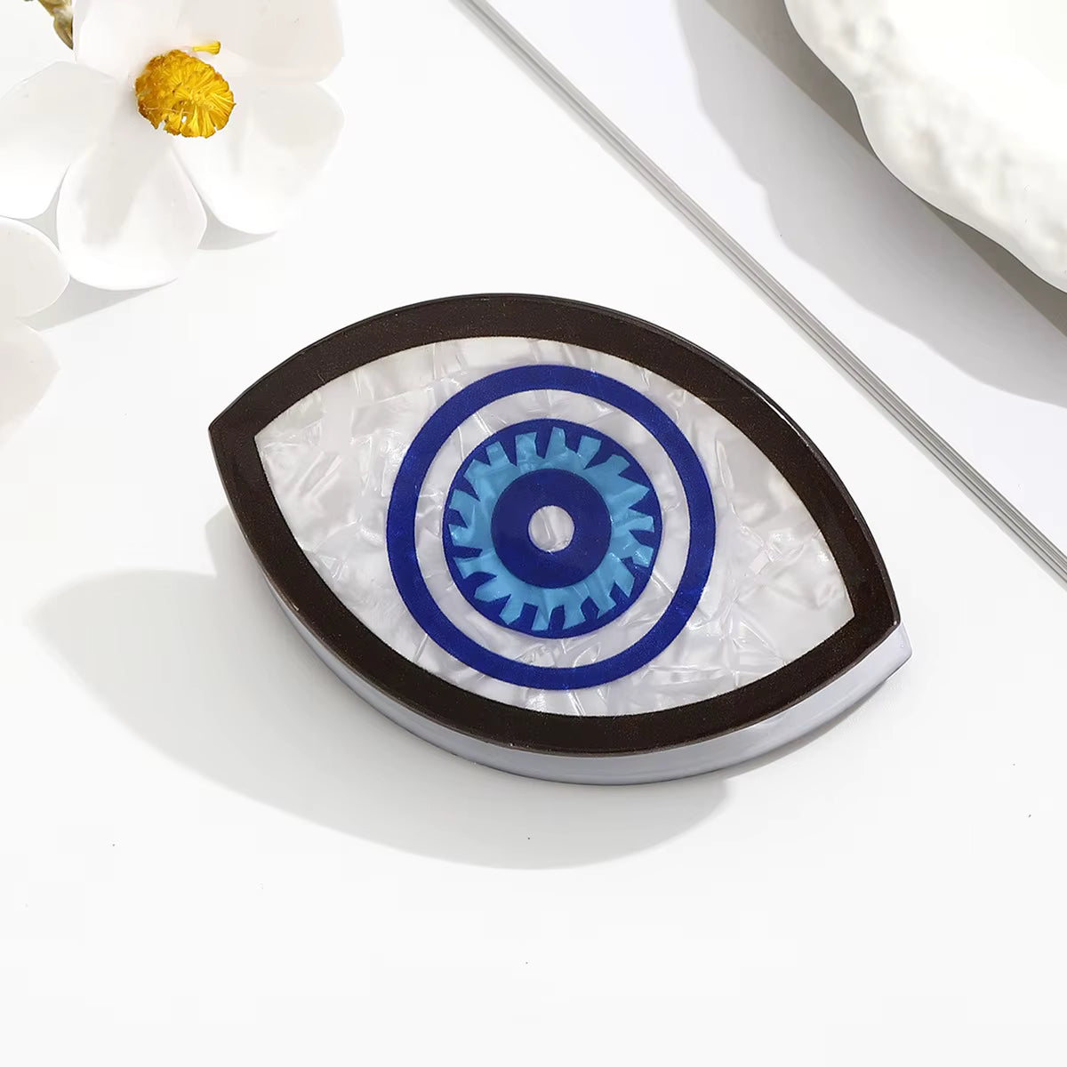 Watch Me evil eye hair clip, view 6, Kharze Zarka