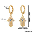 Eyes On Me evil eye earrings, view 5, Kharze Zarka