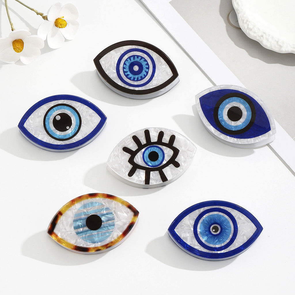 Watch Me evil eye hair clip, view 7, Kharze Zarka