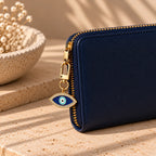 Glow and Shine eye-shaped evil eye bag charm, Kharze Zarka