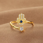 Eye'm Obsessed evil eye ring, view 3, Kharze Zarka