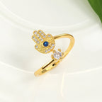 Eye'm Obsessed evil eye ring, view 4, Kharze Zarka