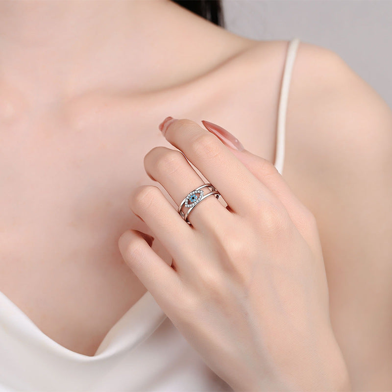 Caught My Eye evil eye ring, view 4, Kharze Zarka