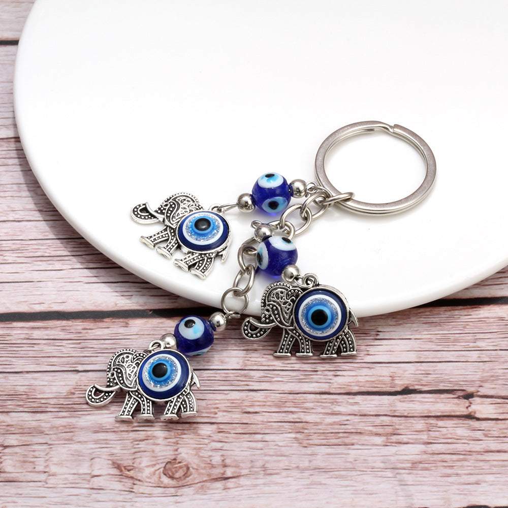 Lucky Steps evil eye keychain, view 4, Kharze Zarka
