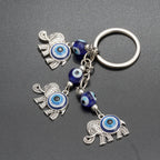 Lucky Steps evil eye keychain, view 3, Kharze Zarka