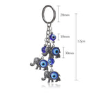 Lucky Steps evil eye keychain, view 2, Kharze Zarka