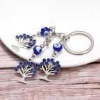Rooted in Luck evil eye keychain, view 2, Kharze Zarka