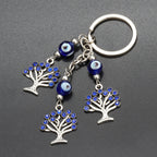 Rooted in Luck evil eye keychain, view 3, Kharze Zarka