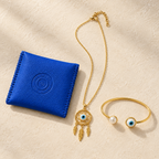 The Dream Set, evil eye necklace and bangle gift set, Kharze Zarka 2